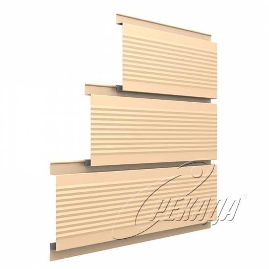 Линеарные панели для вентфасада - RAL 1015 открытый торец