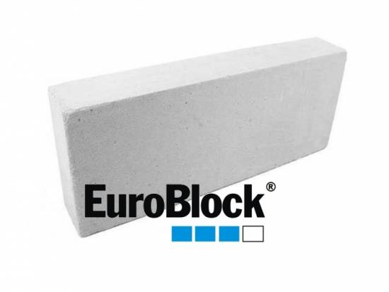 Блок газобетонный перегородочный 600*400*100мм B 3 D 500кг/м3 EuroBlock