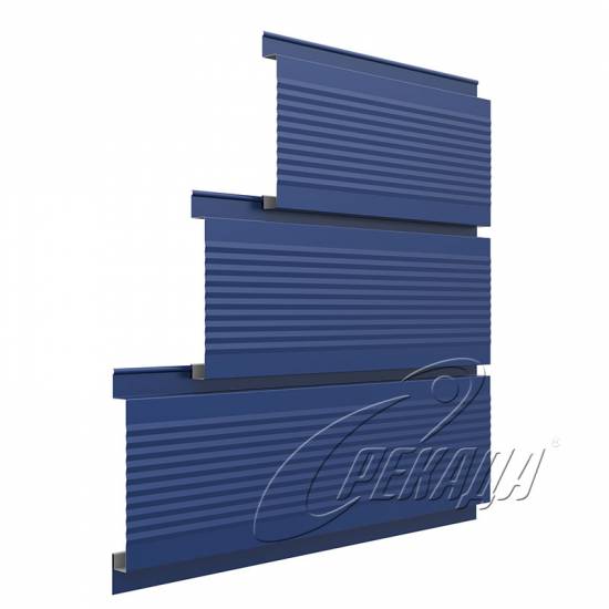 Линеарные панели для вентфасада - RAL 5002 открытый торец