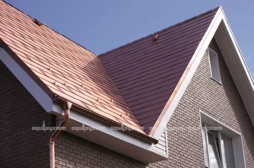 Желоб водосточный AQUASYSTEM Медь, D 150 мм, L 3 м